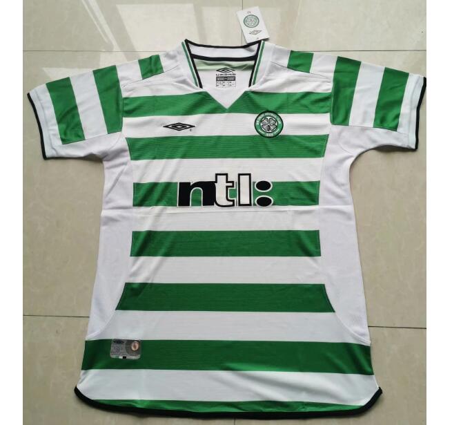 2001-03 Celtic Retro Home Kit Soccer Jersey